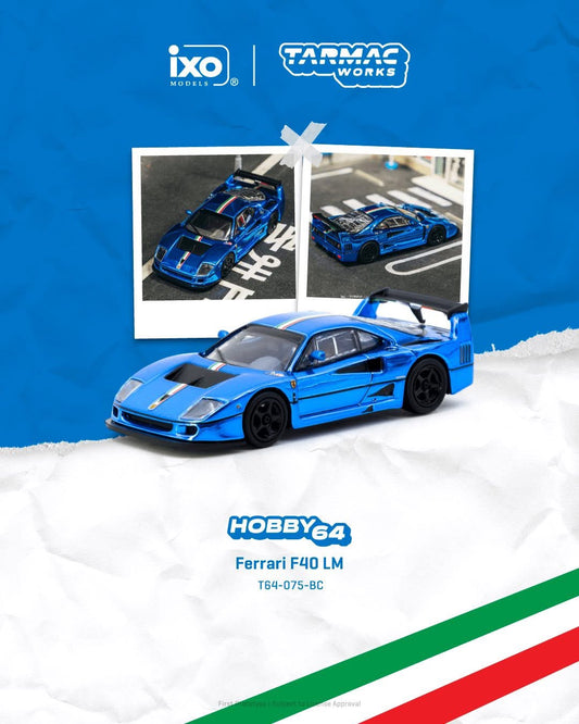 Tarmac Works Ferrari F40 LM Chrome Blue