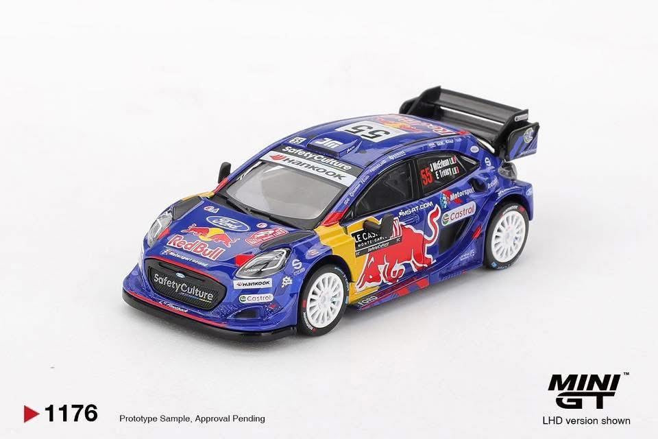 Mini GT Ford Puma Rally1 2025 Rally Monte Carlo M-Sport Ford WRT #1176