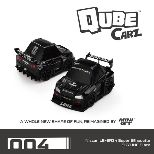 Mini GT Qube Carz Nissan Skyline R34 GTR LB ER34 #004