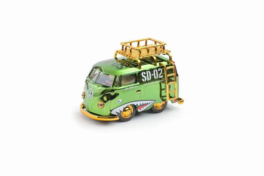HY Model Volkswagen T1 Bus Green Shark Electroplated