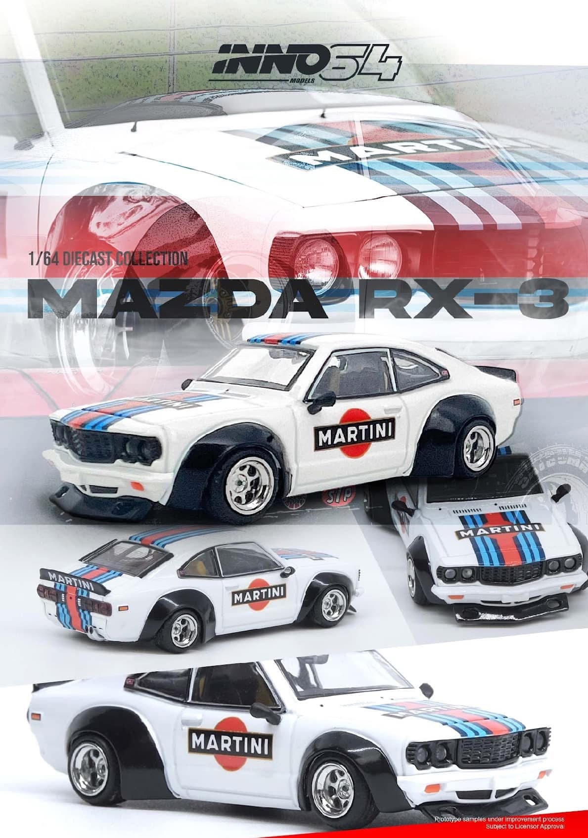Inno64 Mazda RX3 Martini Racing Livery – Bran’s Diecast