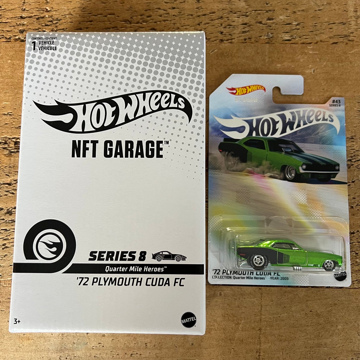 Hot Wheels NFT Garage ‘72 Plymouth Cuda FC Bad Card