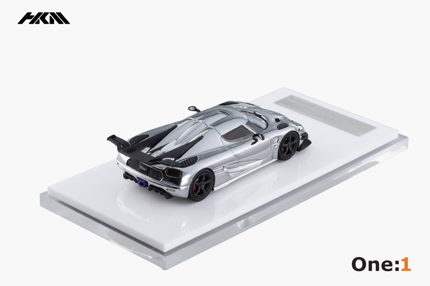 HKM Model Koenigsegg Agera One:1 Electroplated Silver Chrome