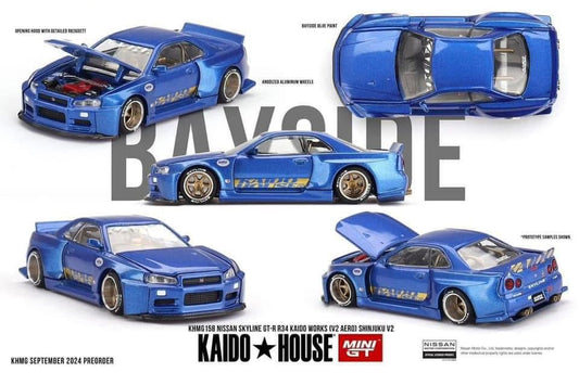 Mini GT x Kaido House Nissan Skyline R34 GTR Shinjuku V2 #158