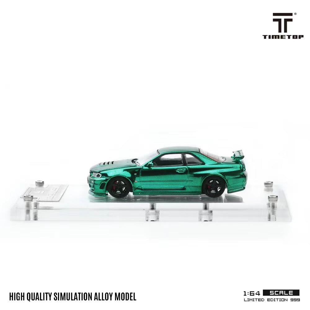 Time Top Nissan Skyline R34 GTR Green Carbon Luxury Edition