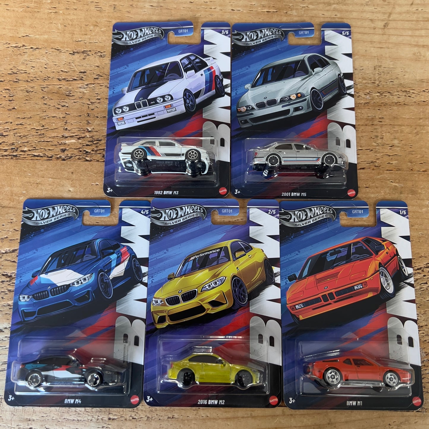 Hot Wheels Silver Series BMW Full Set Of 5