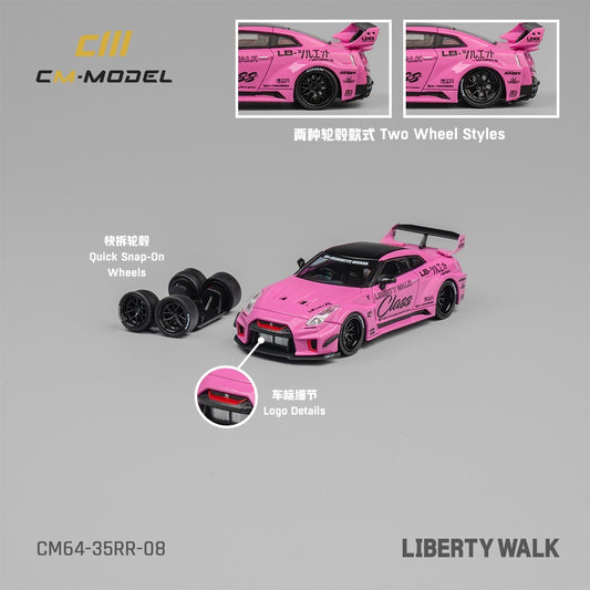 CM Model Nissan GTR R35 Liberty Walk LB Silhouette Pink