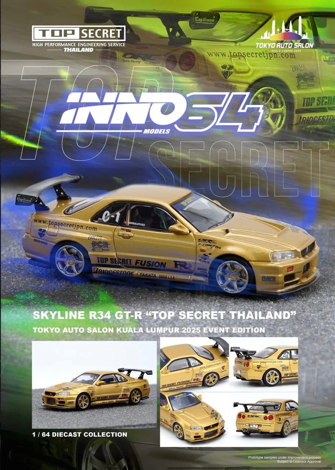 Inno64 Tokyo Auto Salon Event Edition Nissan Skyline R34 GTR