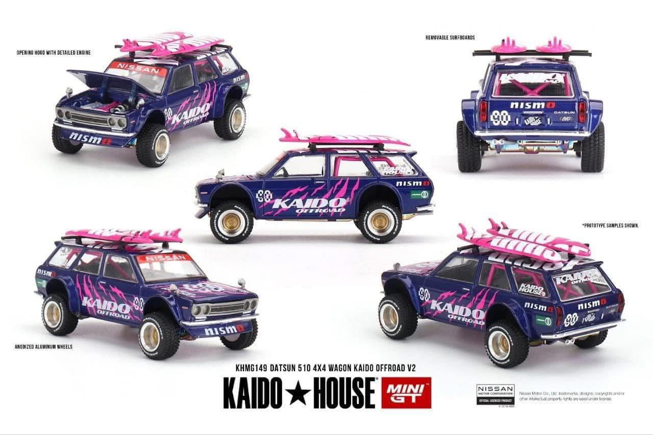 Mini GT x Kaido House Datsun 510 4x4 Wagon Off Road #149