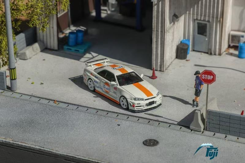 Fuji Model Nissan Skyline R34 GTR Gulf White