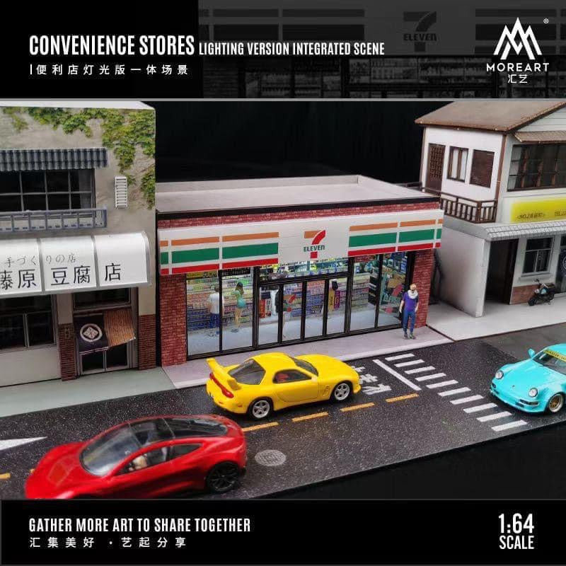 MoreArt Diorama 7/11 Bulding With Road Section