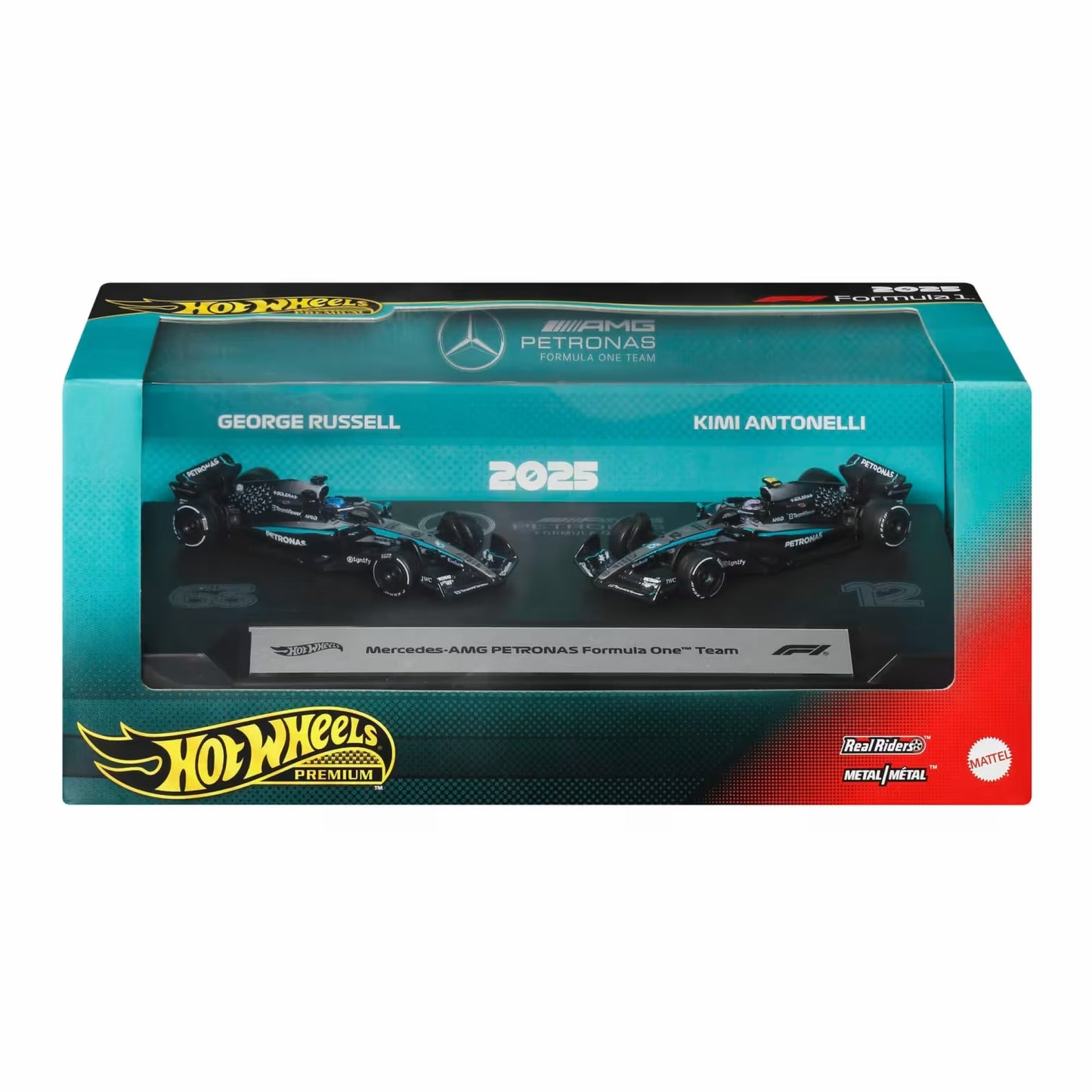 Hot Wheels Premium Formula 1 F1 Mercedes AMG George Russell & Kimi Antonelli