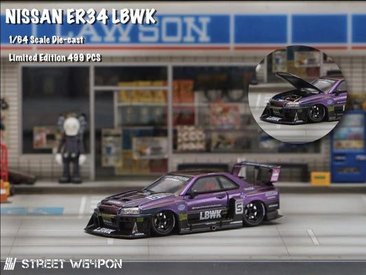 Street Weapon Nissan Skyline LBWK ER34 Magic Purple