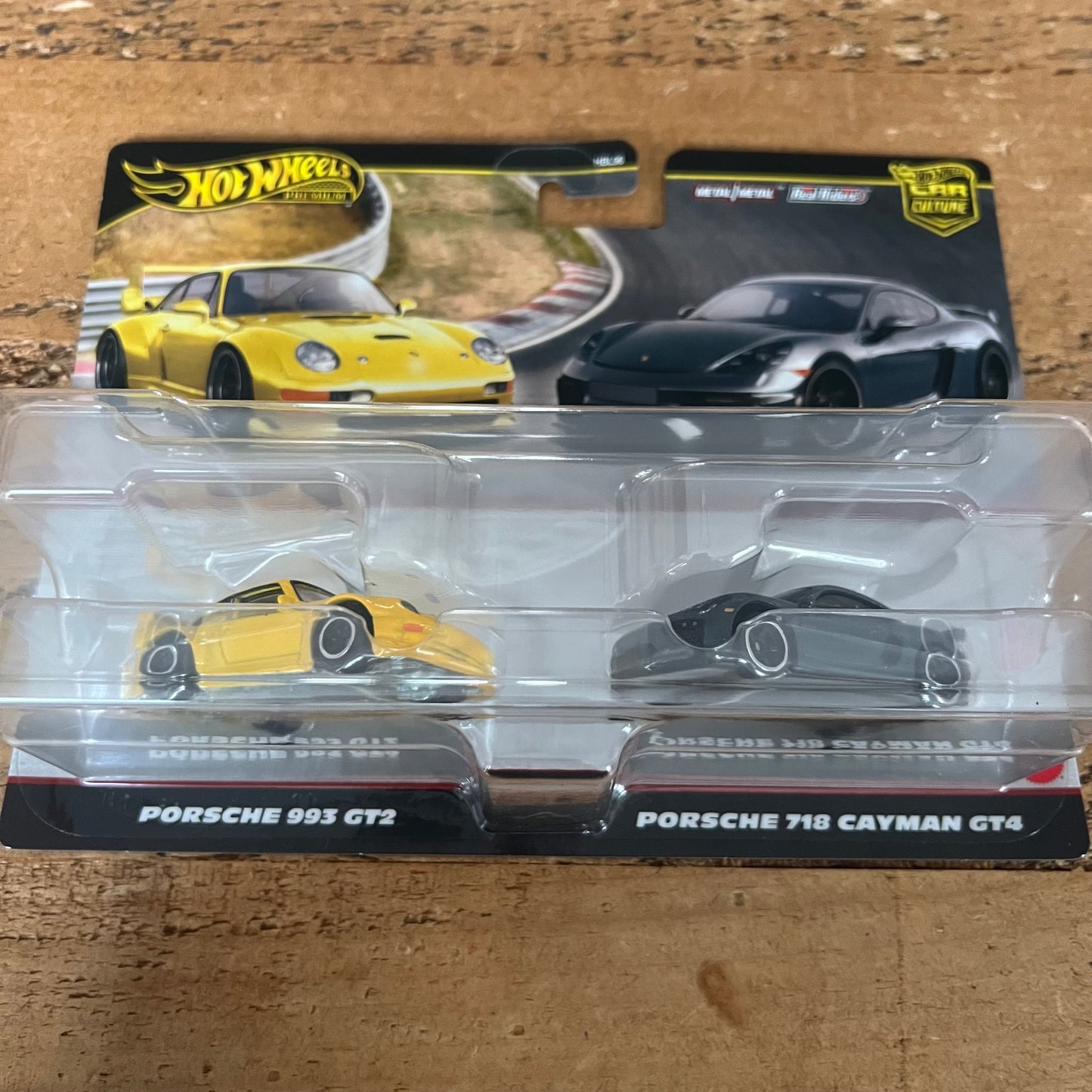 Hot Wheels Premium 2 Pack Porsche 993 GT2 & Porsche 718 Cayman GT4