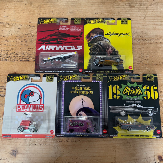 Hot Wheels Premium Pop Culture Full Set Of 5