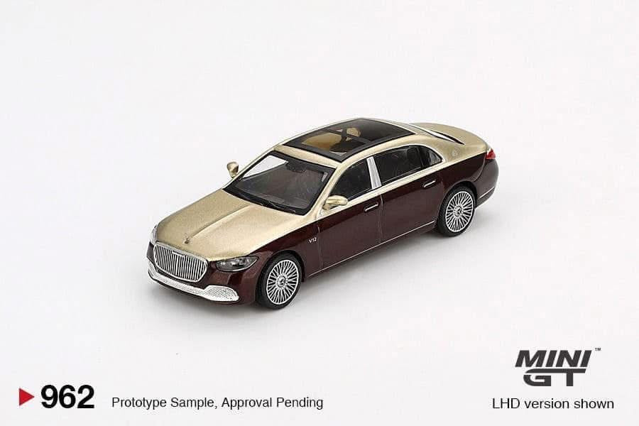 Mini GT Mercedes Maybach S680 Gold & Dark Red Metallic #962