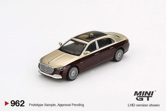 Mini GT Mercedes Maybach S680 Gold & Dark Red Metallic #962