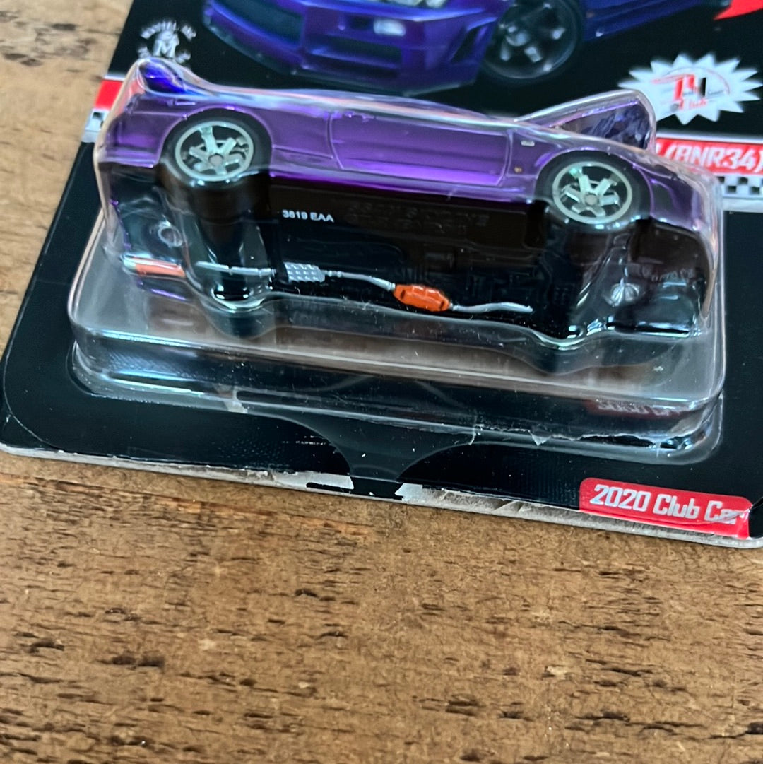 Hot Wheels RLC Nissan Skyline R34 GTR Bad Card With Patch And Pin