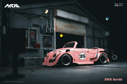HKM Model Volkswagen Beetle RWB Pink Pig With Removable Roof
