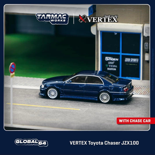 Tarmac Works Vertex Toyota Chaser JZX100 Blue