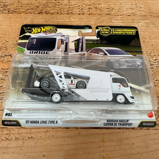 Hot Wheels Premium Team Transport ‘07 Honda Civic Type R & Kousoku Hauler #93