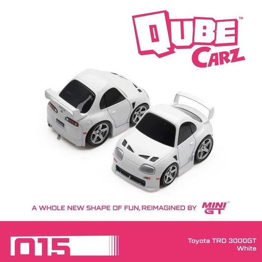 Mini GT Qube Carz Toyota Supra TRD 3000GT White #015