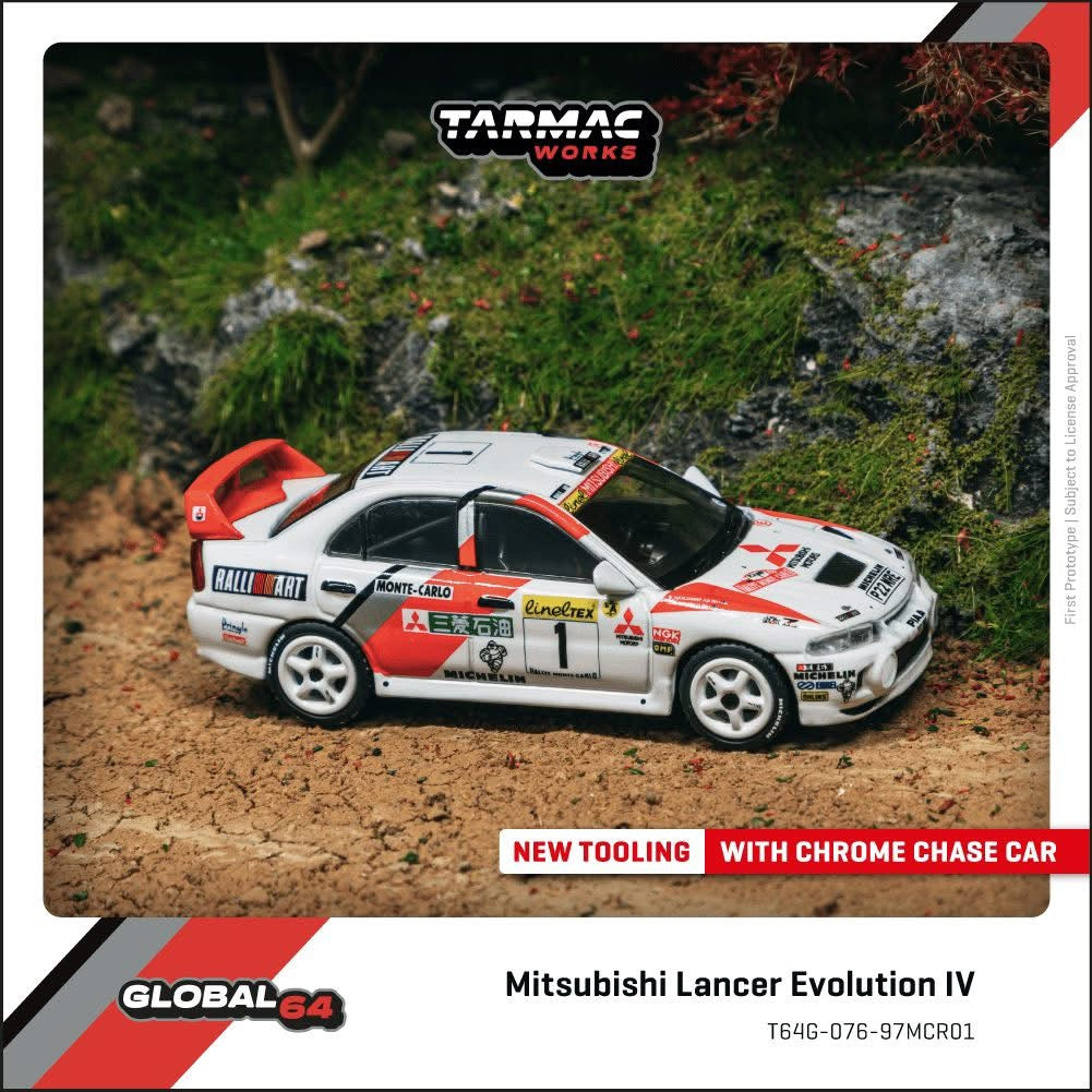 Tarmac Works Mitsubishi Lancer Evolution IV Rallye Monte Carlo 1997
