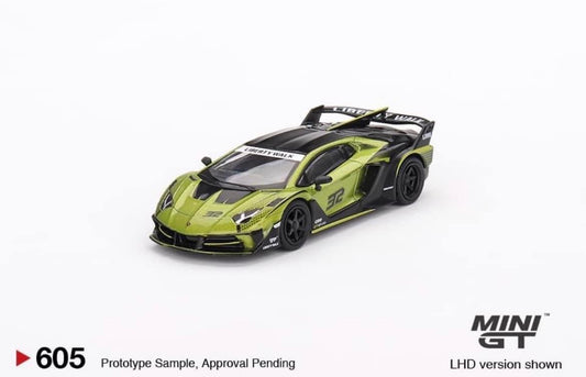 Mini GT LB-Silhouette Works Lamborghini Aventador GT Evo Lime #605