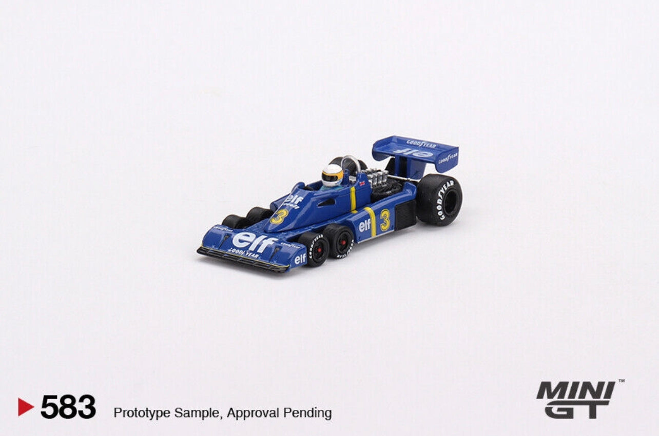 Mini GT Tyrrell P3 Jody Scheckter 1976 Swedish GP Winner #583