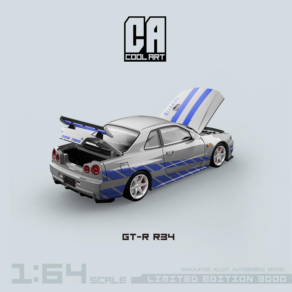 Cool Art Fast & Furious Nissan Skyline R34 GTR & Figure