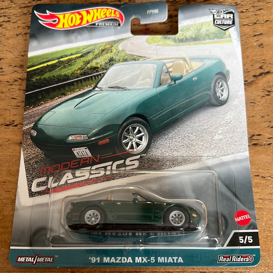 Hot Wheels Premium Modern Classics 91 Mazda MX5 Miata