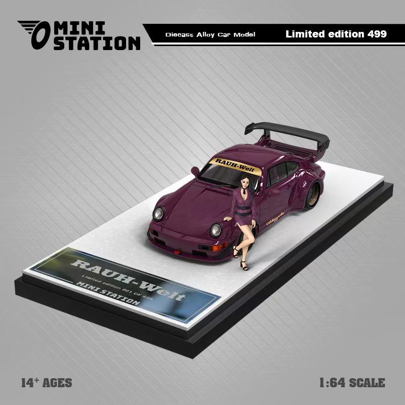 Mini Station Porsche 964 RWB With Figure