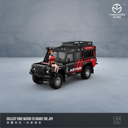 Time Micro Land Rover Defender Advan With Figure