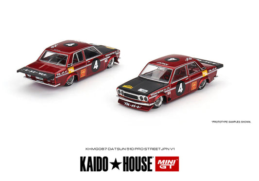 Mini GT x Kaido House Datsun 510 Pro Street Japan V1 Red #087