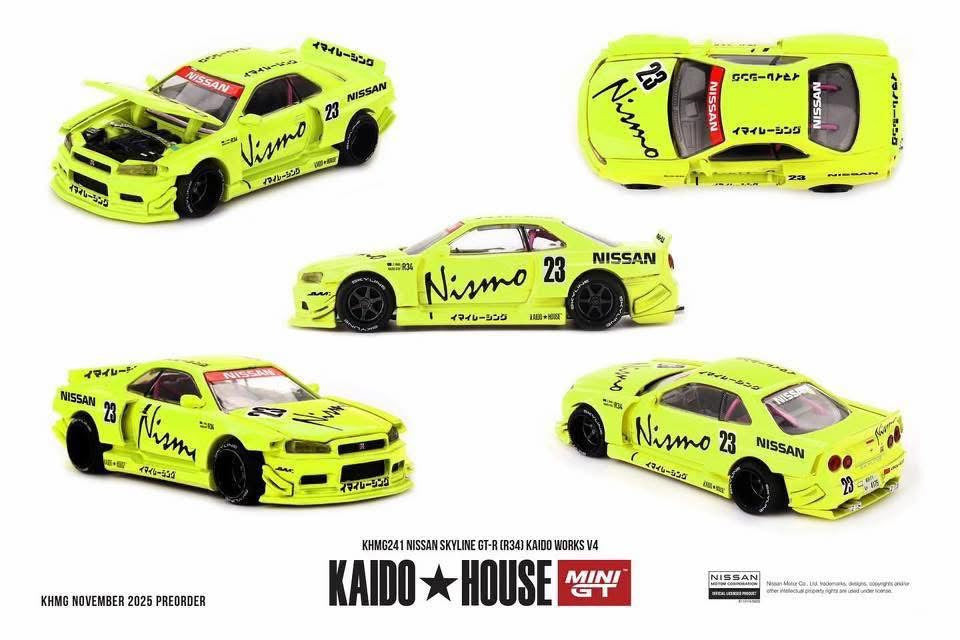 Mini GT x Kaido House Nissan Skyline R34 GTR Kaido Works V4 #241