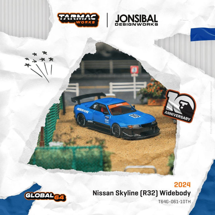 Tarmac Works 10TH Anniversary Nissan Skyline R32 Widebody – Bran’s Diecast