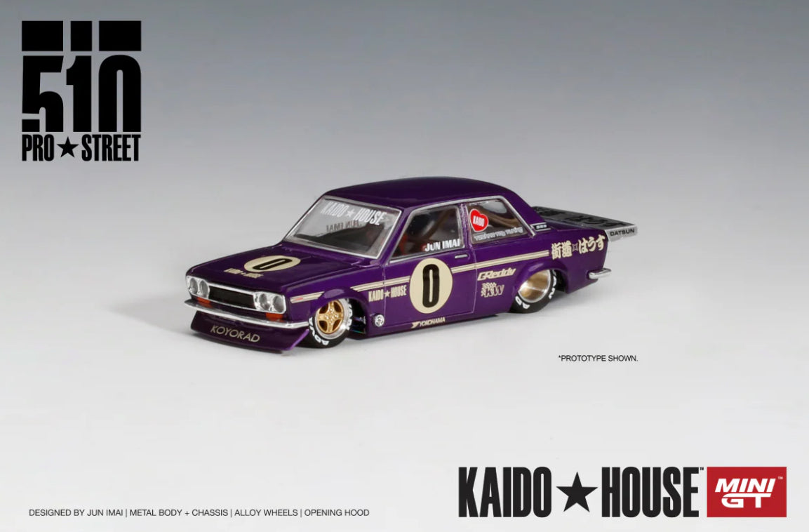 Mini GT x Kaido House Datsun 510 Pro Street Purple #002