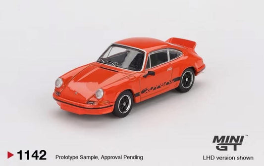 Mini GT Porsche 911 Carrera RS 2.7 Tangerine And Black #1142