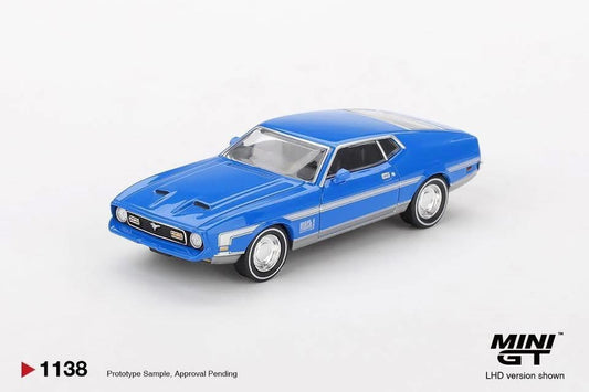 Mini GT Ford Mustang Mach 1 Grabber Blue #1138