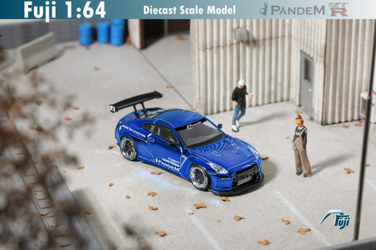 Fuji Model Nissan GTR R35 Pandem Chrome Blue
