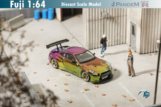 Fuji Model Nissan GTR R35 Pandem Multicolour Chrome
