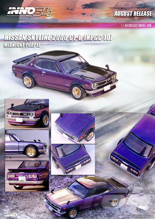 Inno64 Nissan Skyline 2000 GTR Midnight Purple