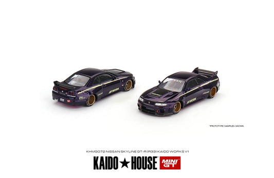 Mini GT x Kaido House Nissan Skyline R33 GTR Kaido Works Purple #072