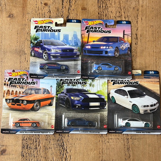 Hot Wheels Premium Fast & Furious Full Set Of 5