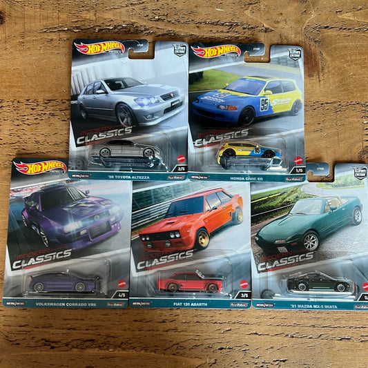 Hot Wheels Premium Modern Classics Full Set Of 5