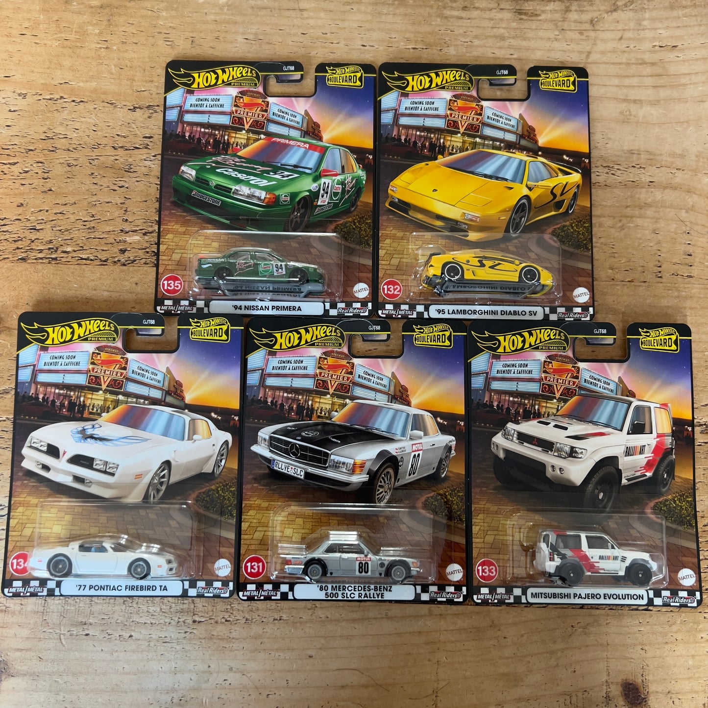 Hot Wheels Premium Boulevard Full Set Of 5 131-135