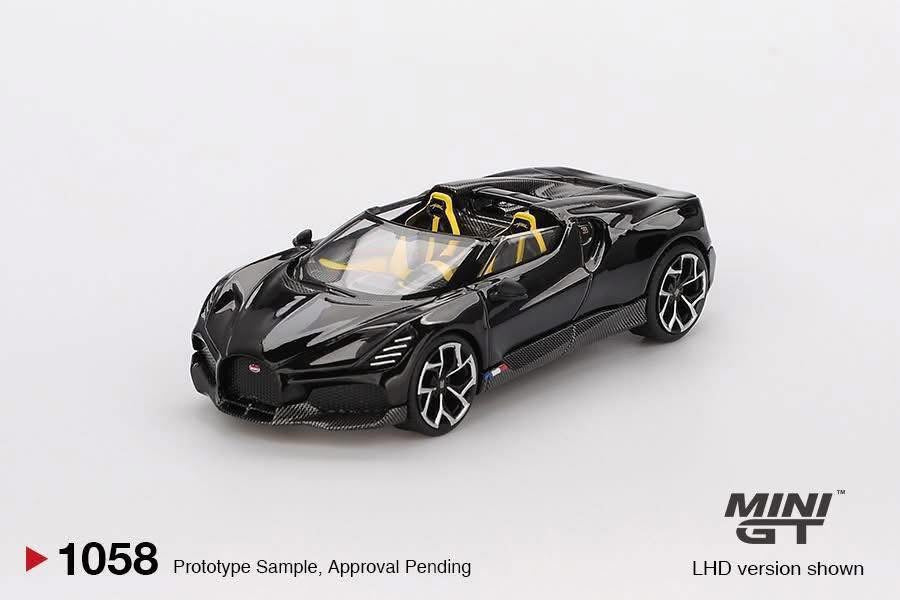 Mini GT Bugatti W16 Mistral Black #1058
