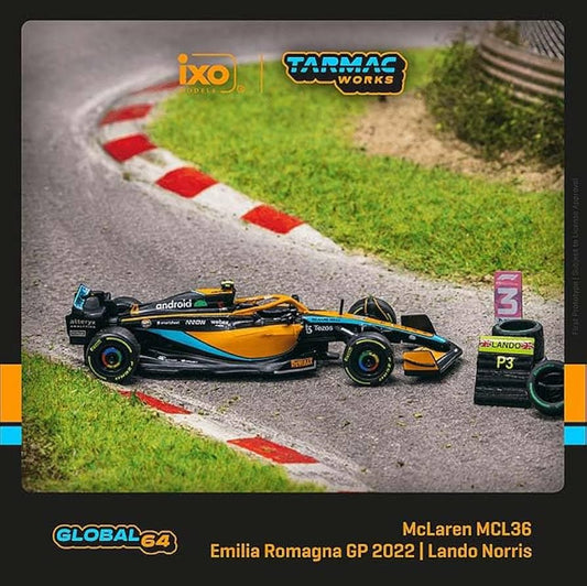Tarmac Works McLaren MCL36 Emilia Romagna Grand Prix 2022 Lando Norris