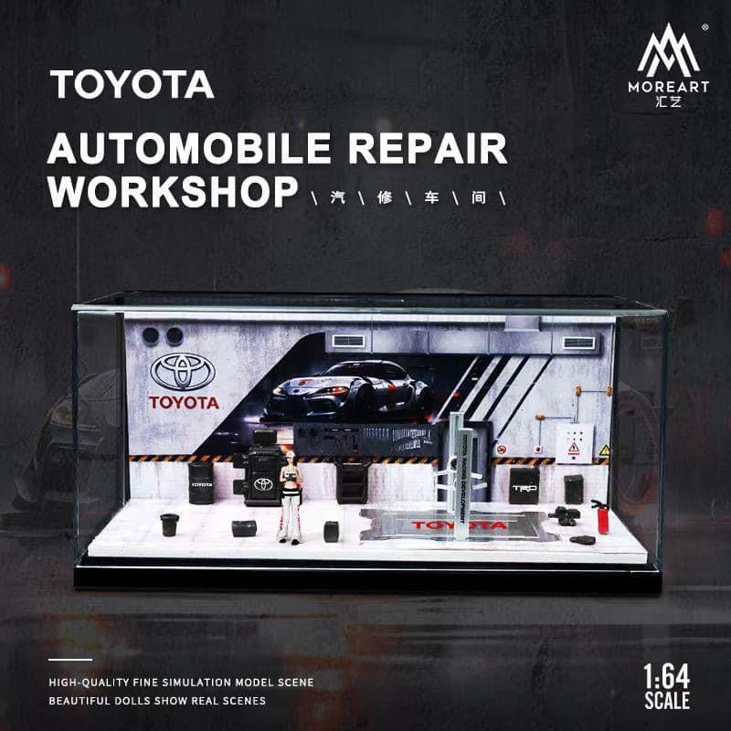 MoreArt Diorama Toyota Automobile Repair Workshop With Accessories