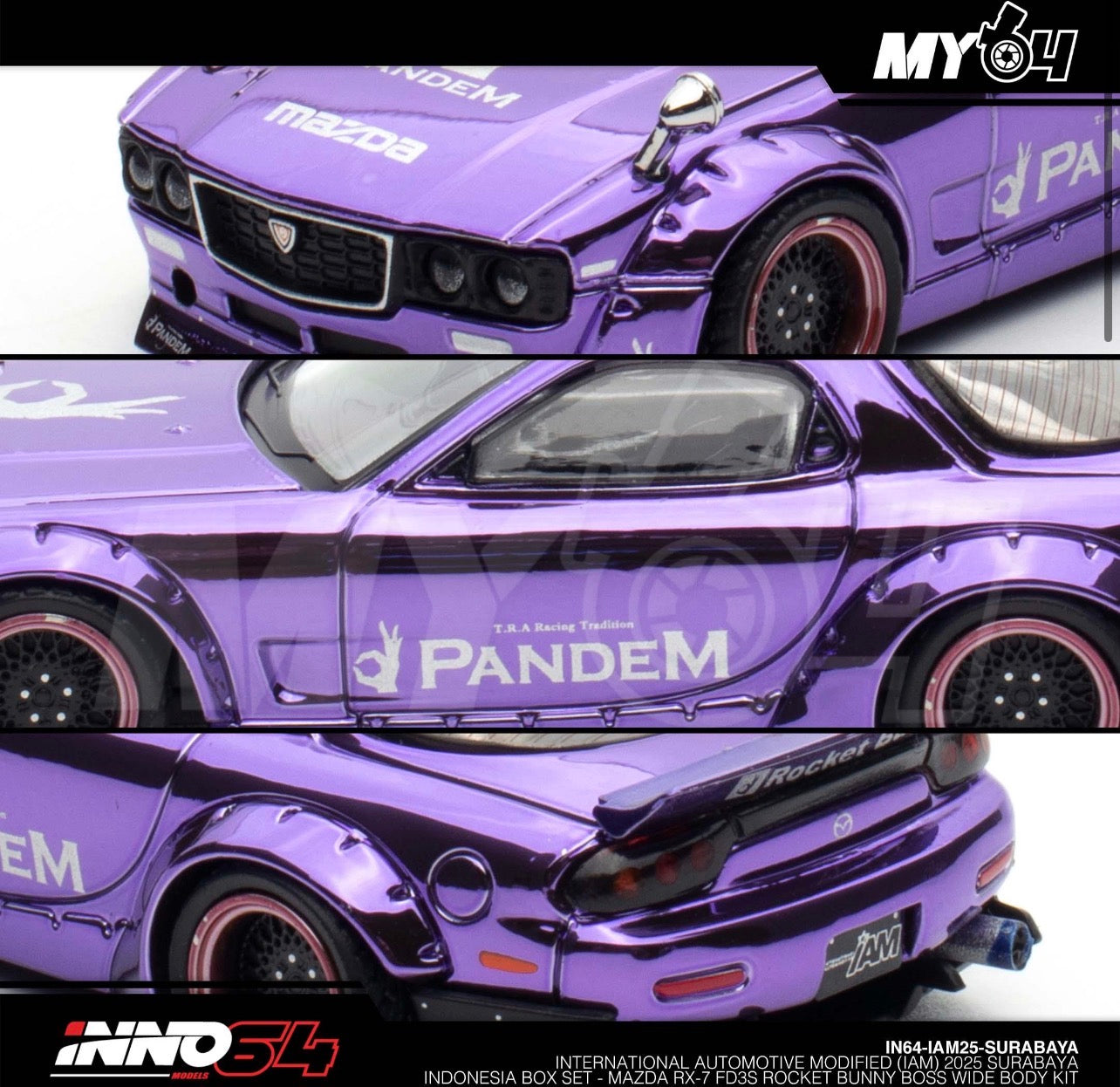 Inno64 Event Exclusive Mazda RX7 FD3S Rocket Bunny Boss Wide Body Kit